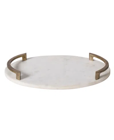 Ren Wil Bianca 18" Marble Tray In White