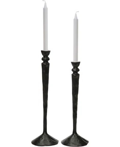 Ren Wil Bollington Indoor Candle Holder, Set Of 2 In Black