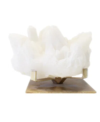Ren Wil Broomfield 8.5" Decorative Geode Statue In White