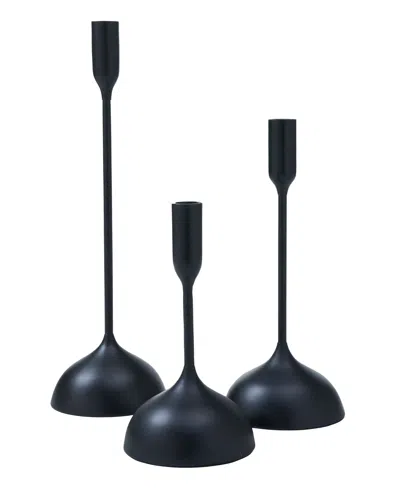 Ren Wil Chambers Tapered Candle Holder, Set Of 3 In Black
