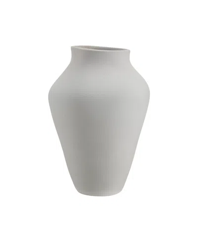 Ren Wil Lingby 9" Hand-thrown Vase In White