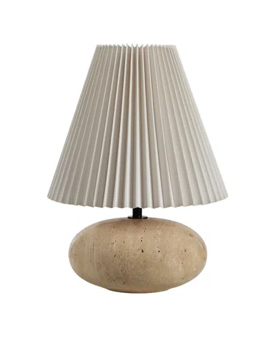 Ren Wil Noto 14" Travertine Table Lamp In Sand