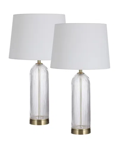 Ren Wil Ocala Glass Table Lamp, Set Of 2 In White