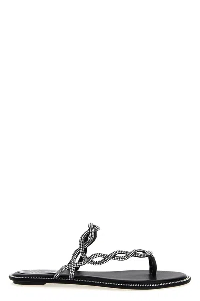 Renã© Caovilla Renã‰ Caovilla 'braid' Sandals In Black