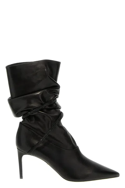 Renã© Caovilla Renã‰ Caovilla Rhinestone Nappa Ankle Boots