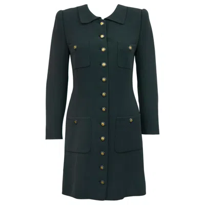 Pre-owned Rena Lange 1990's Forest Green Dress