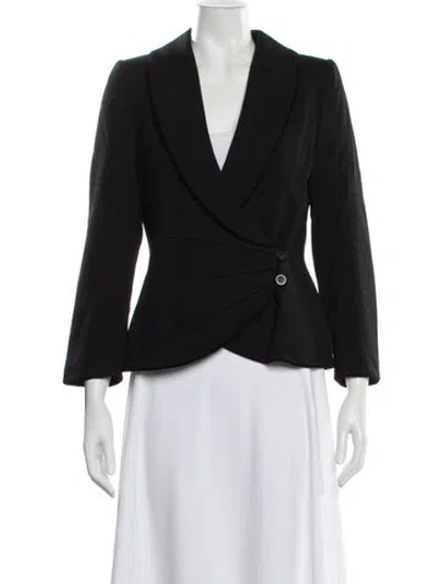 Pre-owned Rena Lange Blazer In Black