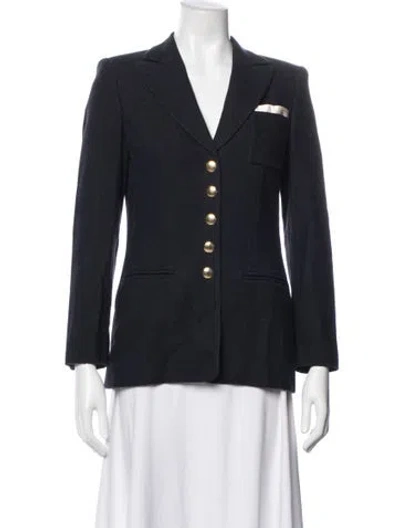 Pre-owned Rena Lange Blazer In Blue
