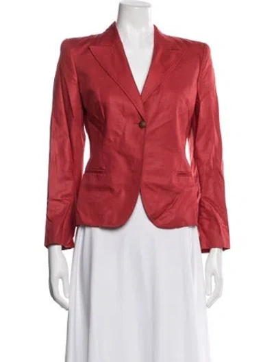 Pre-owned Rena Lange Blazer In Red