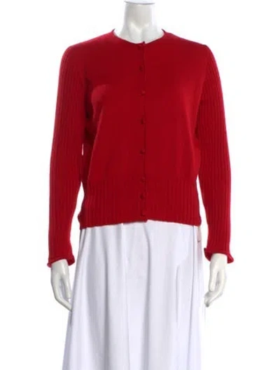 Pre-owned Rena Lange Cashmere Crew Neck Sweater In Orange