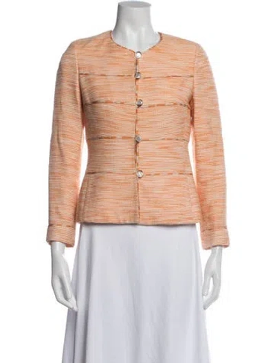 Pre-owned Rena Lange Evening Jacket In Orange