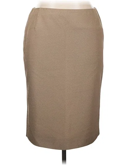 Pre-owned Rena Lange Formal Skirt In Brown