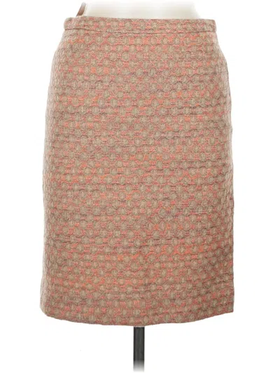 Pre-owned Rena Lange Formal Skirt In Brown