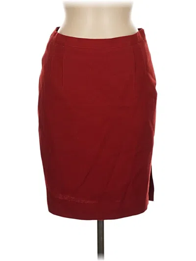 Pre-owned Rena Lange Formal Skirt In Burgundy