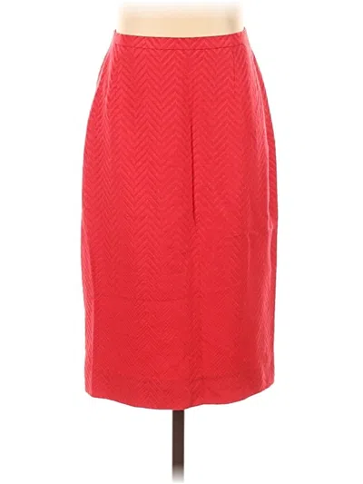 Pre-owned Rena Lange Formal Skirt In Red