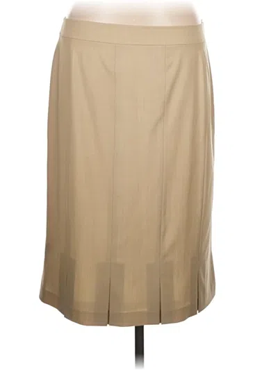 Pre-owned Rena Lange Formal Skirt In Tan
