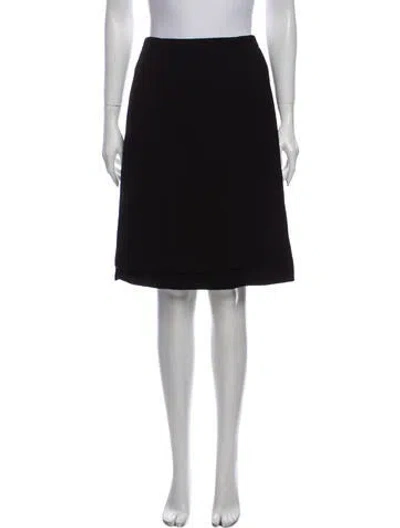 Pre-owned Rena Lange Knee-length Skirt In Black