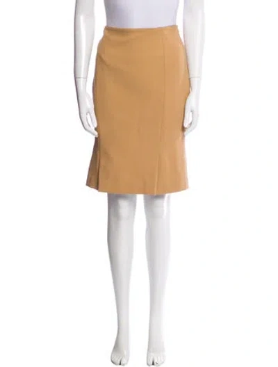 Pre-owned Rena Lange Knee-length Skirt In Brown