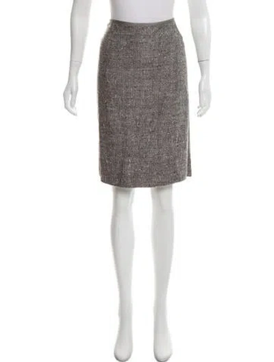 Pre-owned Rena Lange Knee-length Skirt In Gray