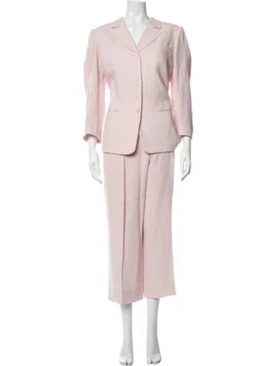 Pre-owned Rena Lange Linen Set In Pink