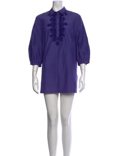 Pre-owned Rena Lange Mini Dress In Purple