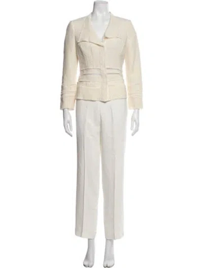 Pre-owned Rena Lange Pant Set In Neutrals