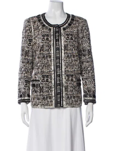 Pre-owned Rena Lange Patterned Blazer In Neutrals