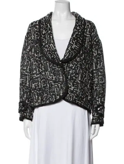 Pre-owned Rena Lange Patterned Jacket In Black