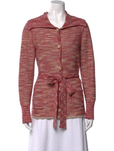 Pre-owned Rena Lange Patterned Sweater In Pink