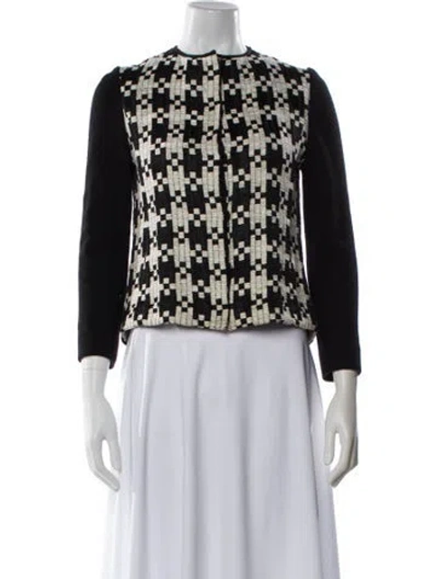 Pre-owned Rena Lange Printed Jacket In Black