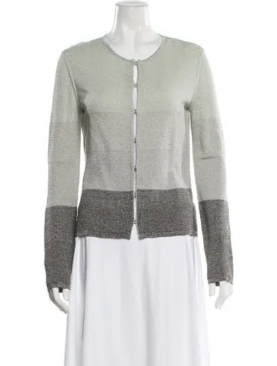 Pre-owned Rena Lange Scoop Neck Sweater In Gray