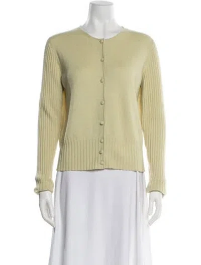 Pre-owned Rena Lange Scoop Neck Sweater In Green