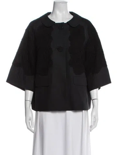Pre-owned Rena Lange Silk Jacket In Black