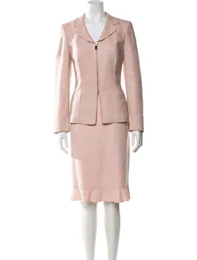 Pre-owned Rena Lange Skirt Set In Pink