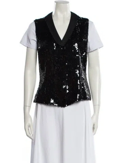 Pre-owned Rena Lange Vest In Black