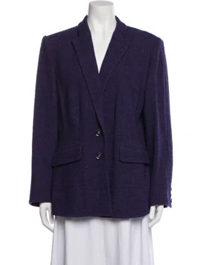 Pre-owned Rena Lange Virgin Wool Blazer In Purple