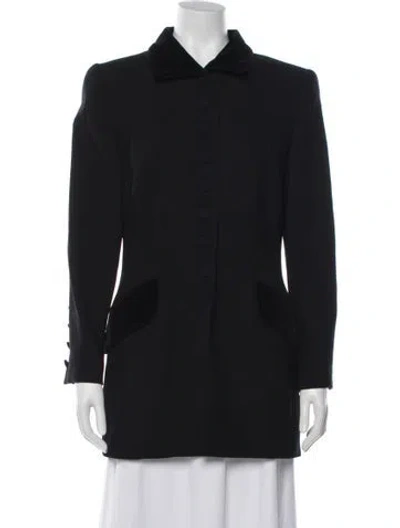 Pre-owned Rena Lange Virgin Wool Evening Jacket In Black