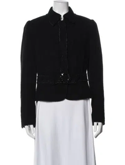Pre-owned Rena Lange Virgin Wool Jacket In Black