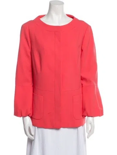 Pre-owned Rena Lange Virgin Wool Jacket In Pink