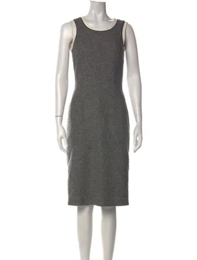 Pre-owned Rena Lange Virgin Wool Knee-length Dress In Multi