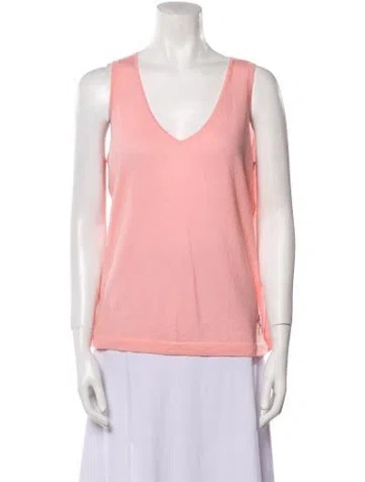 Pre-owned Rena Lange V-neck Sweater In Pink