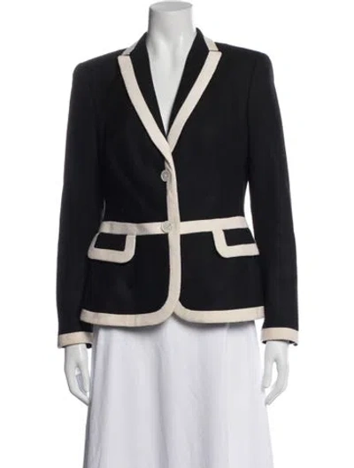 Pre-owned Rena Lange Wool Blazer In Black