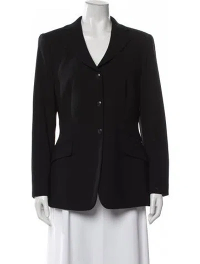 Pre-owned Rena Lange Wool Blazer In Black