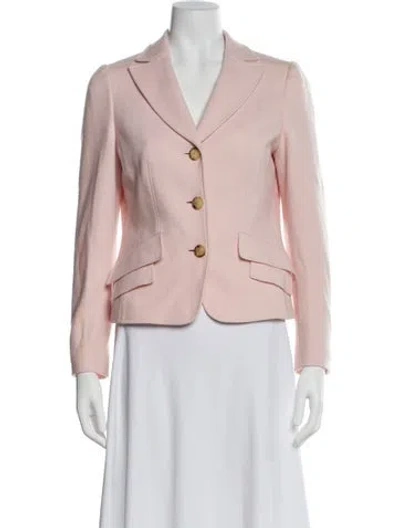 Pre-owned Rena Lange Wool Blazer In Pink