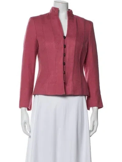 Pre-owned Rena Lange Wool Blazer In Pink