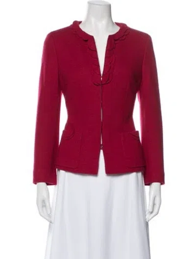 Pre-owned Rena Lange Wool Blazer In Red