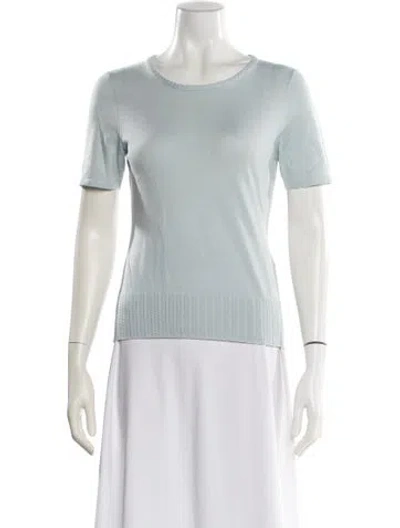 Pre-owned Rena Lange Wool Crew Neck T-shirt In Blue