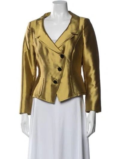 Pre-owned Rena Lange Wool Evening Jacket In Yellow