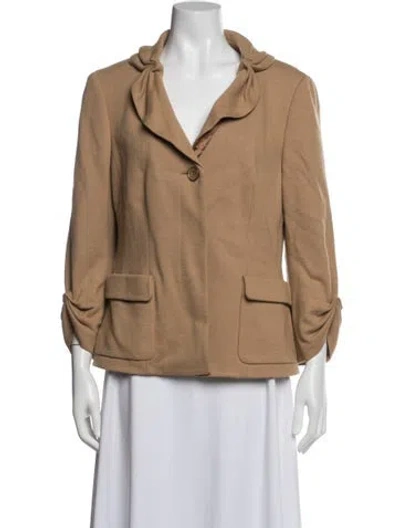 Pre-owned Rena Lange Wool Jacket In Neutral