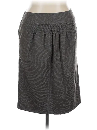 Pre-owned Rena Lange Wool Skirt In Gray